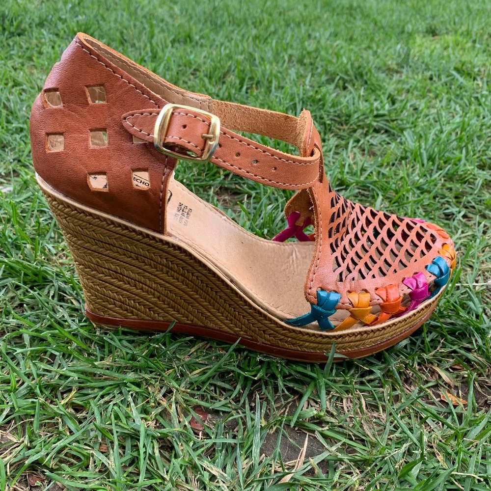 Women's Authentic Mexican leather Platform Shoes